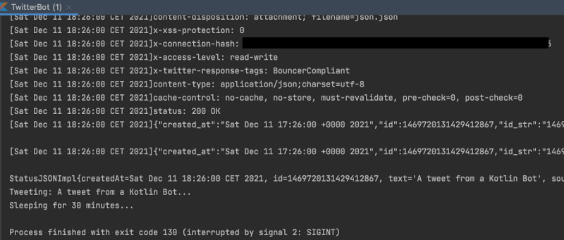 bot output