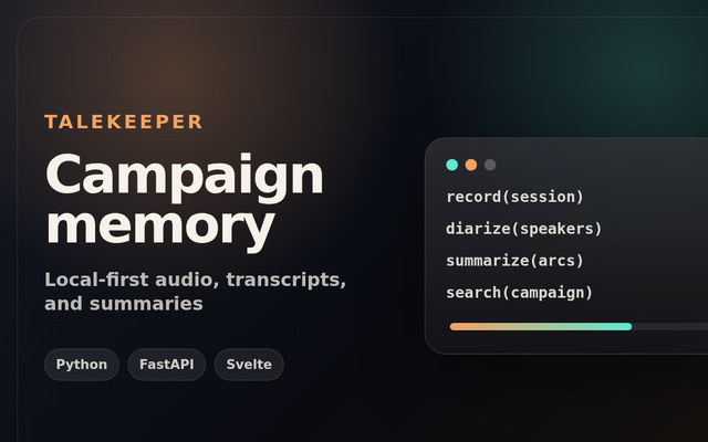 TaleKeeper project preview