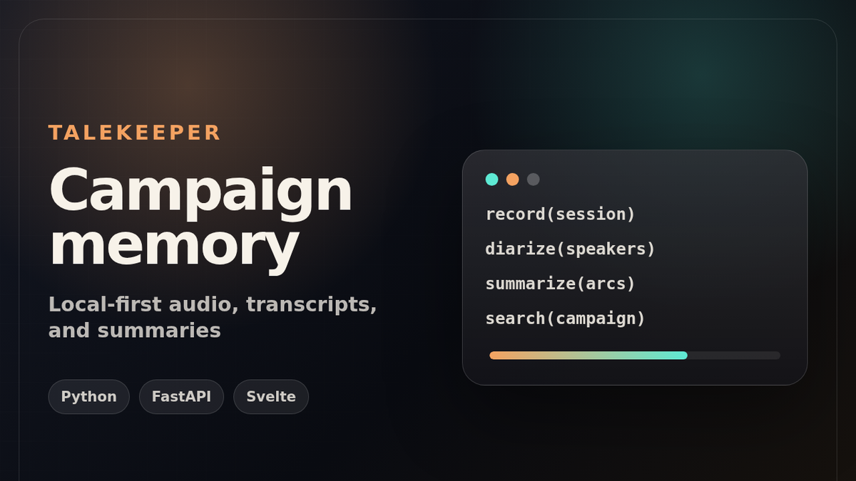 TaleKeeper project preview